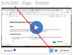 Sharing Echo360 videos in a Page
