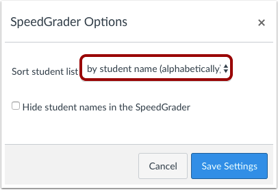 Pro Tip Tuesday: Speed up your grading by sorting your students in Speedgrader