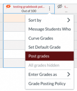 post grades for students
