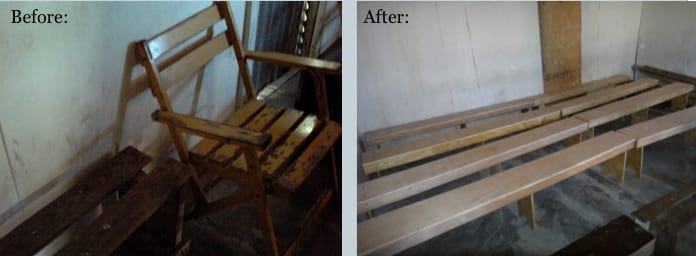 Before and After of Benches