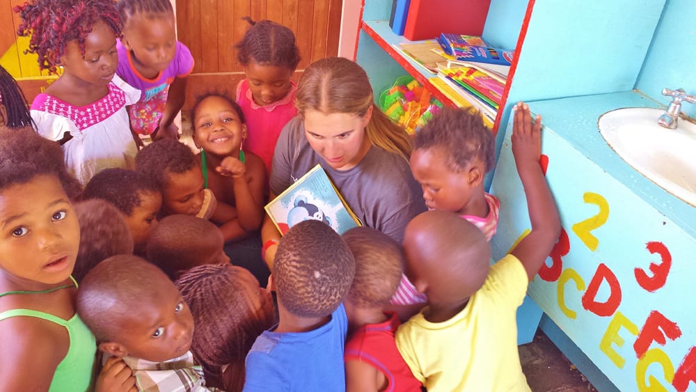 Mollie Reading a Book to Children