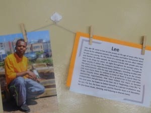 Lee, a Streetscapes participant, has a biography and a professional photograph hanging on the wall in Service Dining Rooms, along with many others.