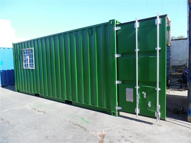 A 6m x 2m shipping container, which FCW has proposed to be retrofitted as a resource storage hub.