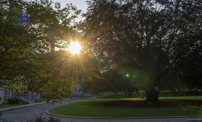 Sunrise on WPI campus