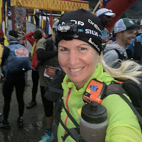 Holly at the start of the Snowman Race in Bhutan