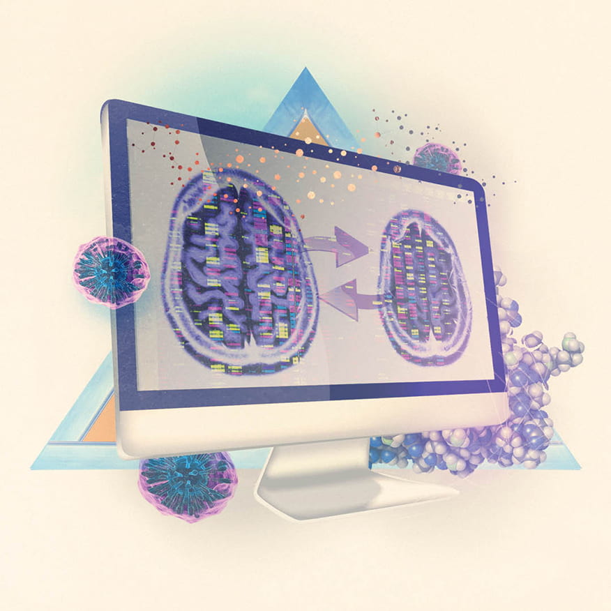 Illustration representing computational biology