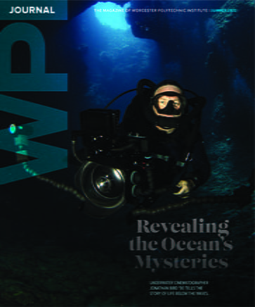 Cover of summer 2023 WPI Journal with Jonathan Bird