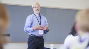 Associate Dean of the Global School, Kent Rissmiller, delivers a workshop at the Institute on Project-Based Learning