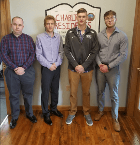 Charlton, MA Project Group; left to right : Jacob Grealis, Tristam Winship, Blake Rice, James Gadoury 